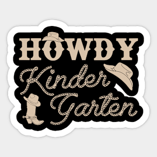 Howdy Kindergarten / Teacher Rodeo Sticker